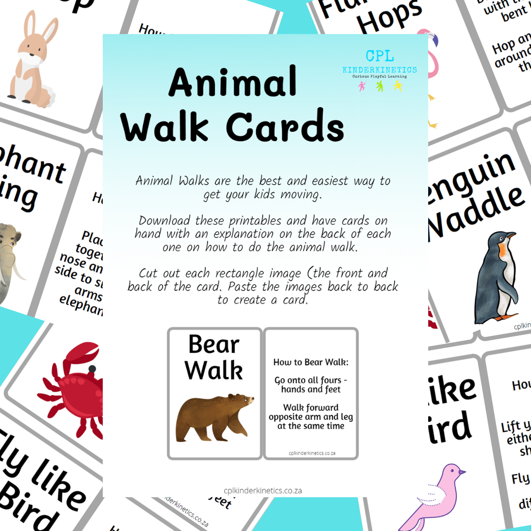 Animal Walk Cards FREE CPL Kinderkinetics